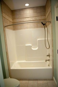 Bathroom fiberglass shower tub rental unit